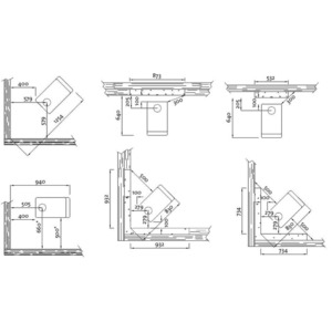 Jotul F 602 CB - zastavovací rozměry