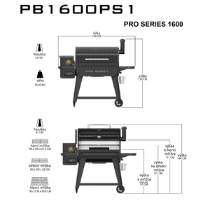 Peletový gril s udírnou Pro Series 1600 Wifi Pit Boss