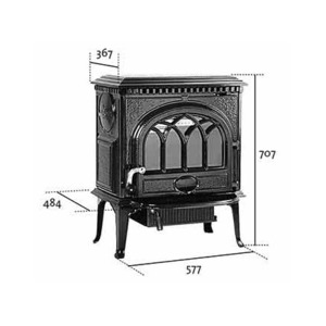 Krbová kamna Jotul F 3 CB - rozměry